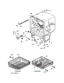02 - Body Parts parts for Ge Dishwasher HDA2000G02BB from AppliancePartsPros.com