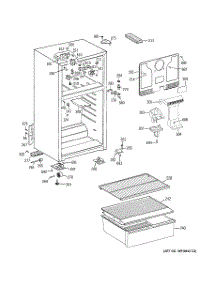 02 - Cabinet parts for Ge Refrigerator A3316ABSERWW from AppliancePartsPros.com