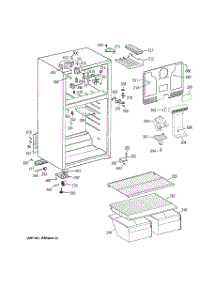 02 - Cabinet parts for Ge Refrigerator HTR17BBSELCC from AppliancePartsPros.com