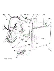 02 - Front Panel & Door parts for Ge Dryer NWSR483GB2WW from AppliancePartsPros.com