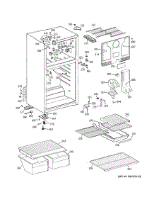02 - Cabinet parts for Ge Refrigerator HTT18EBSARWW from AppliancePartsPros.com