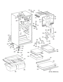 02 - Cabinet parts for Ge Refrigerator HTS17HBSARCC from AppliancePartsPros.com