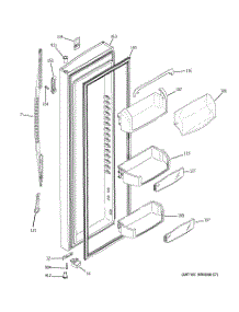02 - Fresh Food Door parts for Ge Refrigerator GSG25YBSCCWW from AppliancePartsPros.com