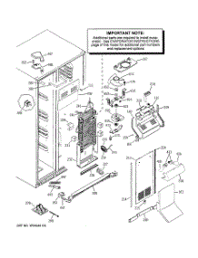 03 - Freezer Section parts for Ge Refrigerator GSG25YBSCCWW from AppliancePartsPros.com