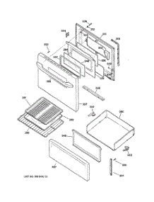 03 - Door & Drawer Parts parts for Ge Range RB526K1BB from AppliancePartsPros.com