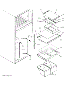 06 - Fresh Food Shelves parts for Ge Refrigerator HTM18IBPMRSA from AppliancePartsPros.com