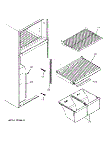 06 - Fresh Food Shelves parts for Ge Refrigerator HTS18BCPLLWW from AppliancePartsPros.com