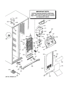 03 - Freezer Section parts for Ge Refrigerator HSK29MGMKCCC from AppliancePartsPros.com