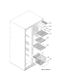 05 - Freezer Shelves parts for Ge Refrigerator RSK25LASACCC from AppliancePartsPros.com