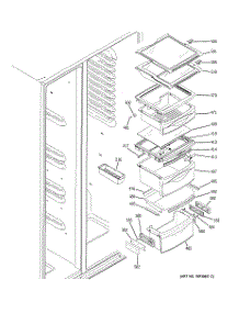08 - Fresh Food Shelves parts for Ge Refrigerator RSK25MGSACCC from AppliancePartsPros.com