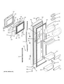 03 - Fresh Food Door parts for Ge Refrigerator RSK27NHSACCC from AppliancePartsPros.com