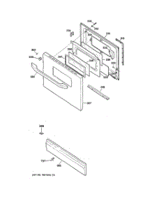 04 - Door & Drawer Parts parts for Ge Range JGBS09PEH4WW from AppliancePartsPros.com