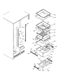 07 - Fresh Food Shelves parts for Ge Refrigerator BSS25JSRJSS from AppliancePartsPros.com