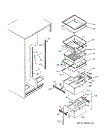 07 - Fresh Food Shelves parts for Ge Refrigerator GSH25UFRJCC from AppliancePartsPros.com