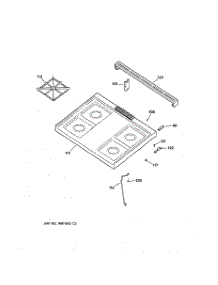02 - Control Panel & Cooktop parts for Ge Range JGSS05BEH2BB from AppliancePartsPros.com
