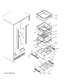07 - Fresh Food Shelves parts for Ge Refrigerator SSH25KFRJWW from AppliancePartsPros.com