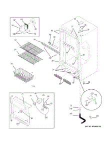 02 - Cabinet parts for Ge Freezer FUF20DPGRWH from AppliancePartsPros.com