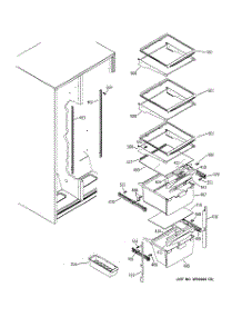 07 - Fresh Food Shelves parts for Ge Refrigerator GSG22KESCFWW from AppliancePartsPros.com