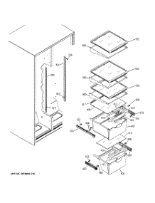 07 - Fresh Food Shelves parts for Ge Refrigerator GSH22JFRJCC from AppliancePartsPros.com