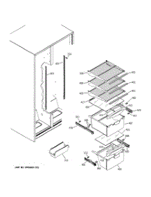 06 - Fresh Food Shelves parts for Ge Refrigerator GSS20DBPMCC from AppliancePartsPros.com
