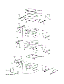 08 - Fresh Food Shelves parts for Ge Refrigerator PSB42LGRBWV from AppliancePartsPros.com