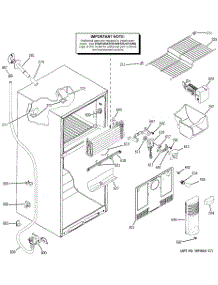 02 - Freezer Section parts for Ge Refrigerator GTS18WCPA1RWW from AppliancePartsPros.com