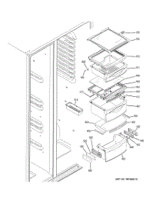 08 - Fresh Food Shelves parts for Ge Refrigerator GIG21IESBFKB from AppliancePartsPros.com