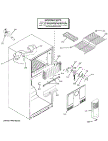 02 - Freezer Section parts for Ge Refrigerator HTS18BBPSLWW from AppliancePartsPros.com