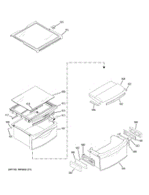 07 - Fresh Food Shelves parts for Ge Refrigerator RCK23LASAFCC from AppliancePartsPros.com