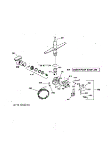 03 - Motor-Pump Mechanism parts for Ge Dishwasher ADW1000K00BB from AppliancePartsPros.com