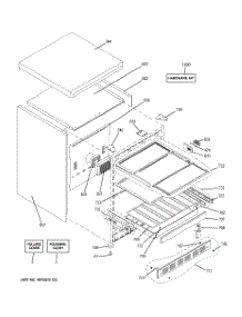 02 - Cabinet & Shelves parts for Ge Wine Cooler ZDOD240PASS from AppliancePartsPros.com