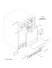 02 - Cabinet parts for Ge Wine Cooler ZIDI240PAII from AppliancePartsPros.com