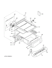 02 - Cabinet & Shelves parts for Ge Wine Cooler ZIFI240PALII from AppliancePartsPros.com