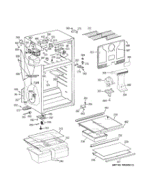 02 - Cabinet parts for Ge Refrigerator HTM17GCSERSA from AppliancePartsPros.com