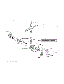 03 - Motor-Pump Mechanism parts for Ge Dishwasher HDA3740G02SA from AppliancePartsPros.com