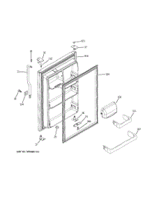 02 - Fresh Food Door parts for Ge Refrigerator HTS18BCPVLWW from AppliancePartsPros.com
