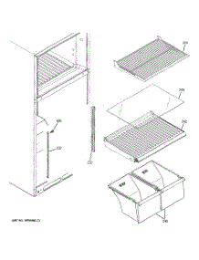 06 - Fresh Food Shelves parts for Ge Refrigerator HTS18BCPWRWW from AppliancePartsPros.com