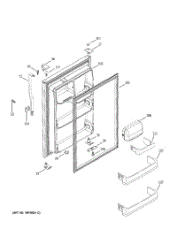 02 - Fresh Food Door parts for Ge Refrigerator HTS18IBSWRWW from AppliancePartsPros.com