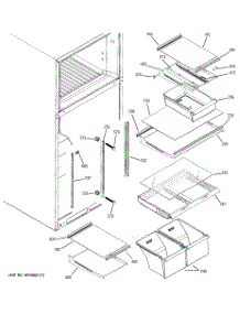 06 - Fresh Food Shelves parts for Ge Refrigerator HTM18IBPWRSA from AppliancePartsPros.com