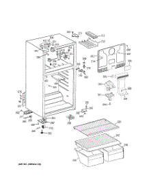 02 - Cabinet parts for Ge Refrigerator HTR17DBSERWW from AppliancePartsPros.com