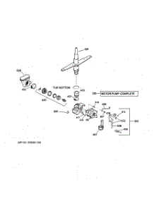 03 - Motor-Pump Mechanism parts for Ge Dishwasher HDA3440G05SA from AppliancePartsPros.com