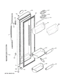 02 - Fresh Food Door parts for Ge Refrigerator RSK25LCSDCCC from AppliancePartsPros.com