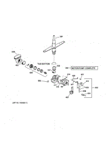 03 - Motor-Pump Mechanism parts for Ge Dishwasher HDA3700G00BB from AppliancePartsPros.com