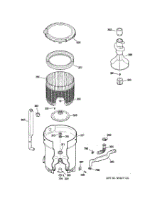 03 - Tub, Basket & Agitator parts for Ge Washer HNSR3110H0WW from AppliancePartsPros.com
