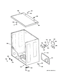 03 - Cabinet parts for Ge Dryer DLB3600SBLAD from AppliancePartsPros.com