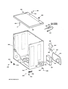 03 - Cabinet parts for Ge Dryer DLL3680SBLAD from AppliancePartsPros.com