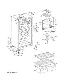 02 - Cabinet parts for Ge Refrigerator HTH16BBSXLCC from AppliancePartsPros.com