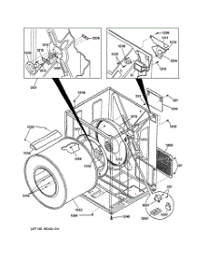 03 - Cabinet & Drum parts for Ge Dryer NLL113EY0WO from AppliancePartsPros.com