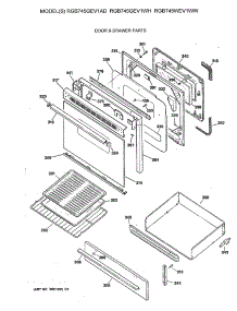04 - Door & Drawer Parts parts for Ge Range RGB745WEV1WW from AppliancePartsPros.com