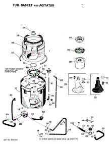 03 - Tub, Basket And Agitator parts for Ge Washer WWA8062BAL from AppliancePartsPros.com